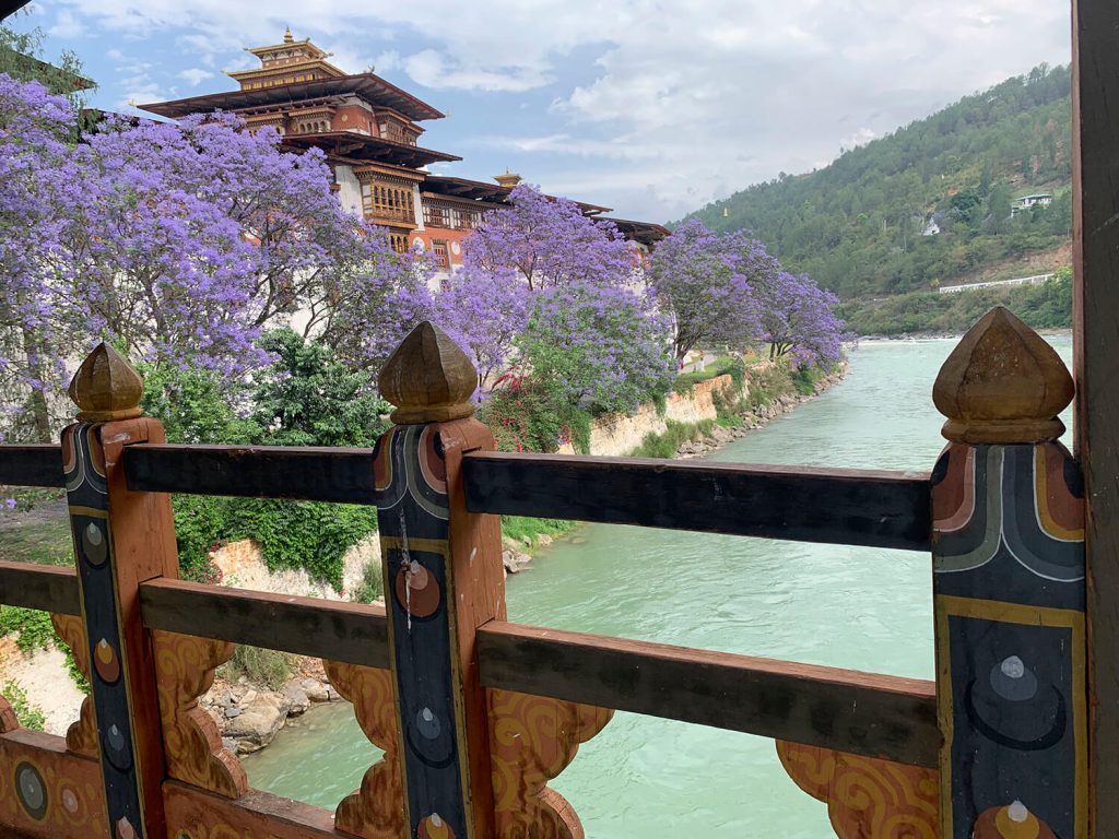 View across the river to Chimi Lakhang