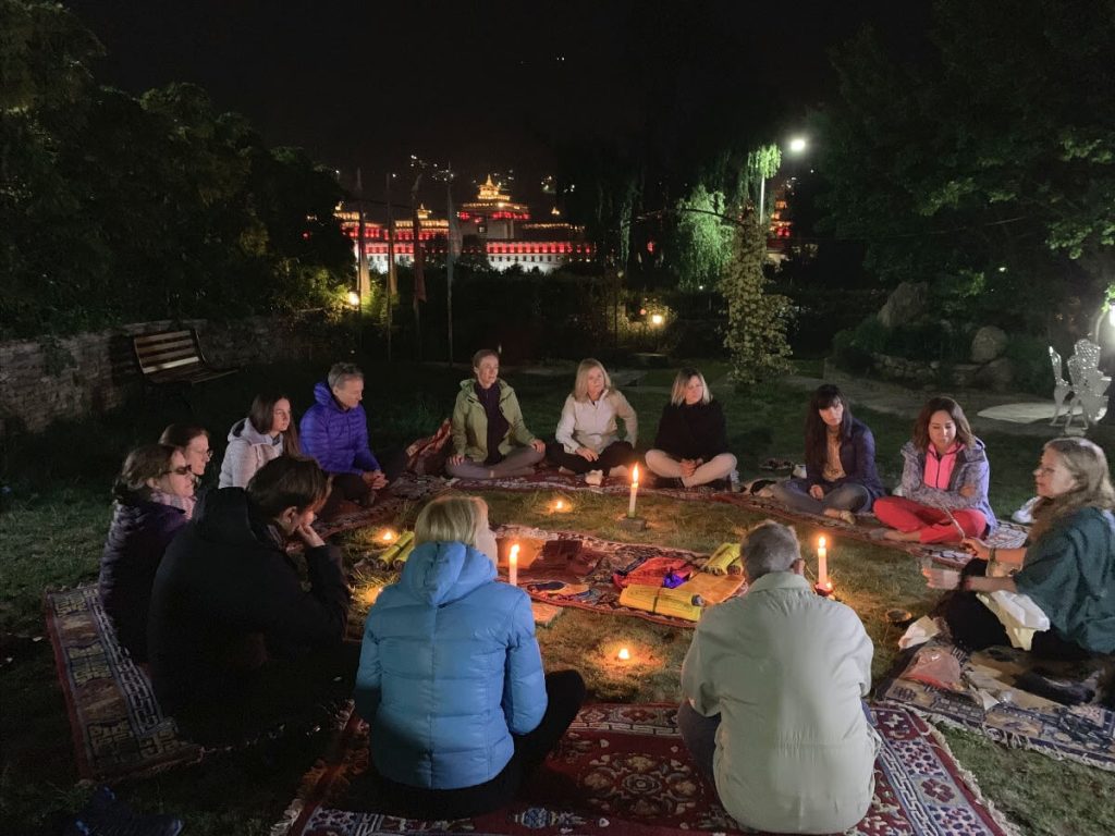 The opening ceremony on ht e 2019 Bhutan Yoga Adventure with Elton Yoga.