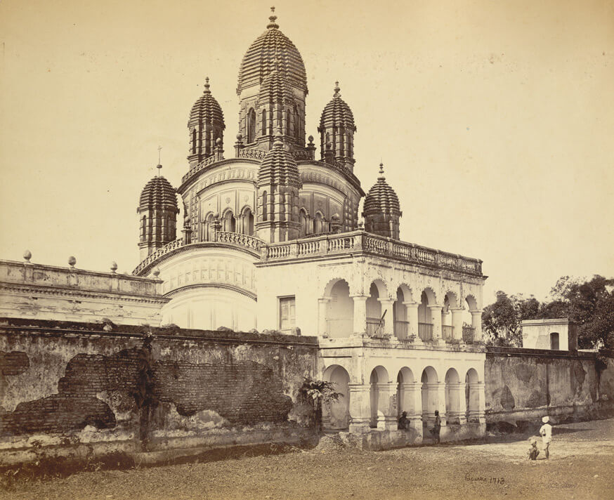 Dakshineswar Kali Temple located in Dakshineswar, close to Kolkata, on the eastern bank of the Hooghly River. The presiding deity of the temple is an aspect of Kali named Bhavatarini—She Who Liberates Her Devotees from Samsara (the ocean of existence).