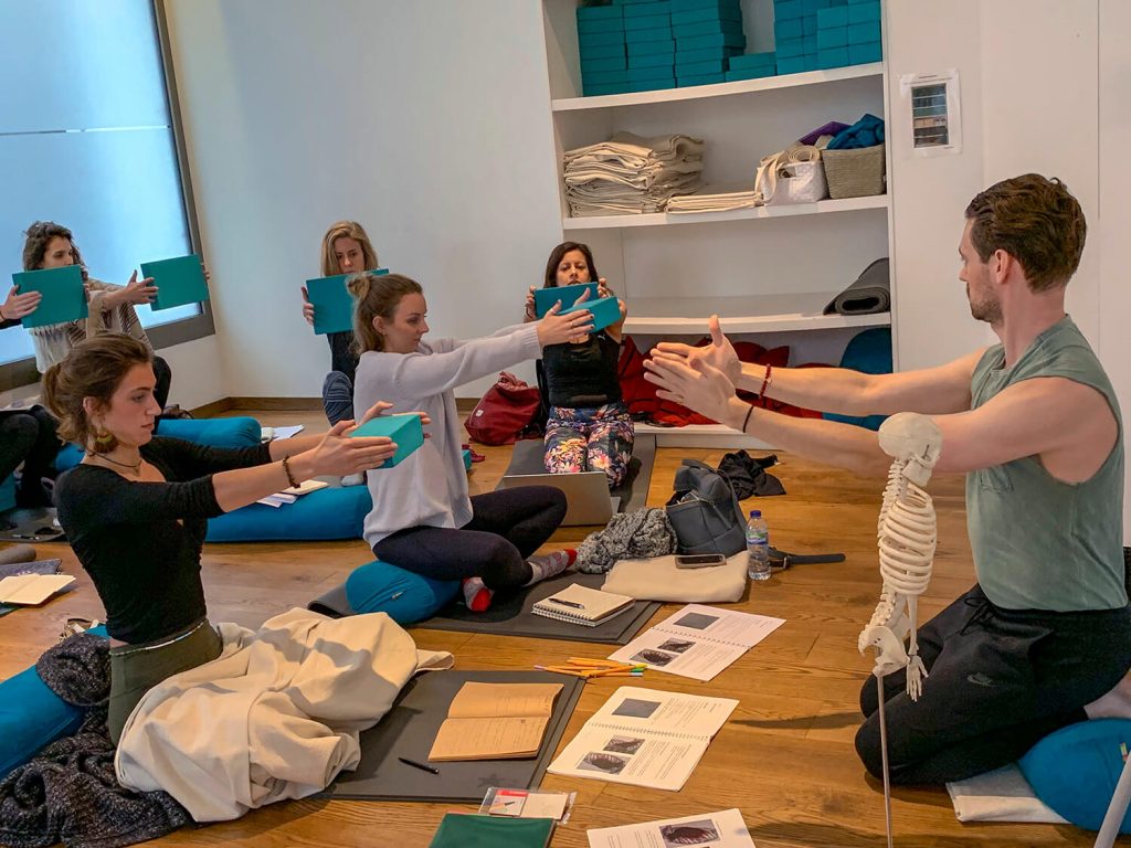 Yoga Anatomy teacher ANDREW MCGONIGLE aka Doctor Yogi explains and demonstrates shoulder Retraction, Protraction, Depression and Elevation.